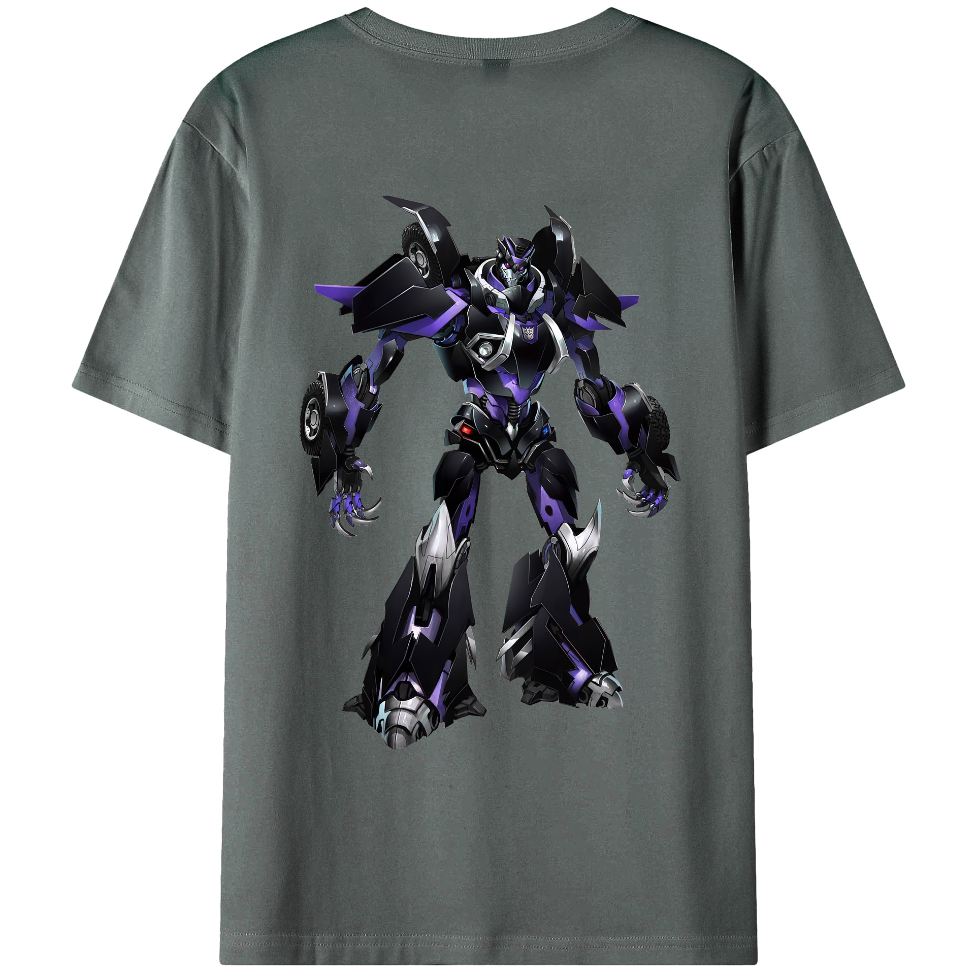 （画像用） Transformers トランスフォーマー 綿100％ メンズ半袖Tシャツ（バックプリント） 通気性